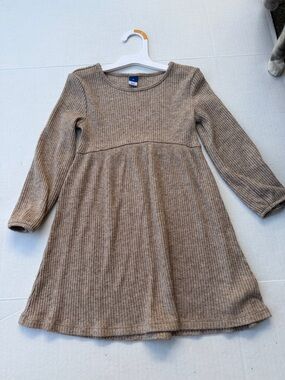 Old Navy Ribbed Knit Long-Sleeve Dress - Taupe